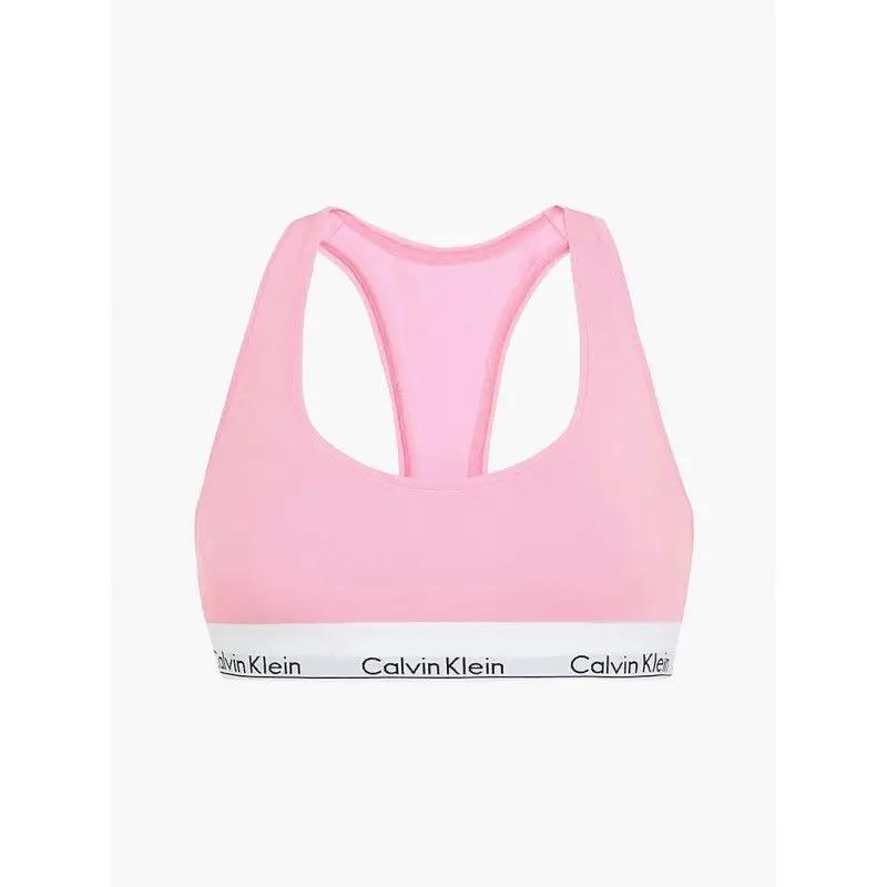 Sportovní podprsenka F3785E - TOE - Pastelově růžová - Calvin Klein - Podprsenky