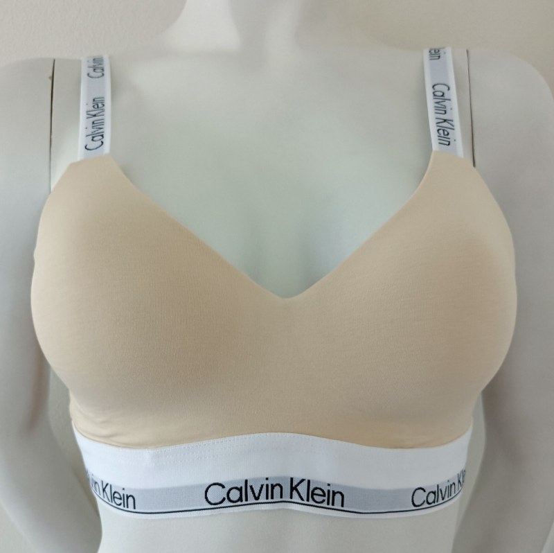 Dámská podprsenka QF7030E ACK světle béžová - Calvin Klein Dámská podprsenka QF7030E ACK světle béžová - Calvin Klein - Podprsenky