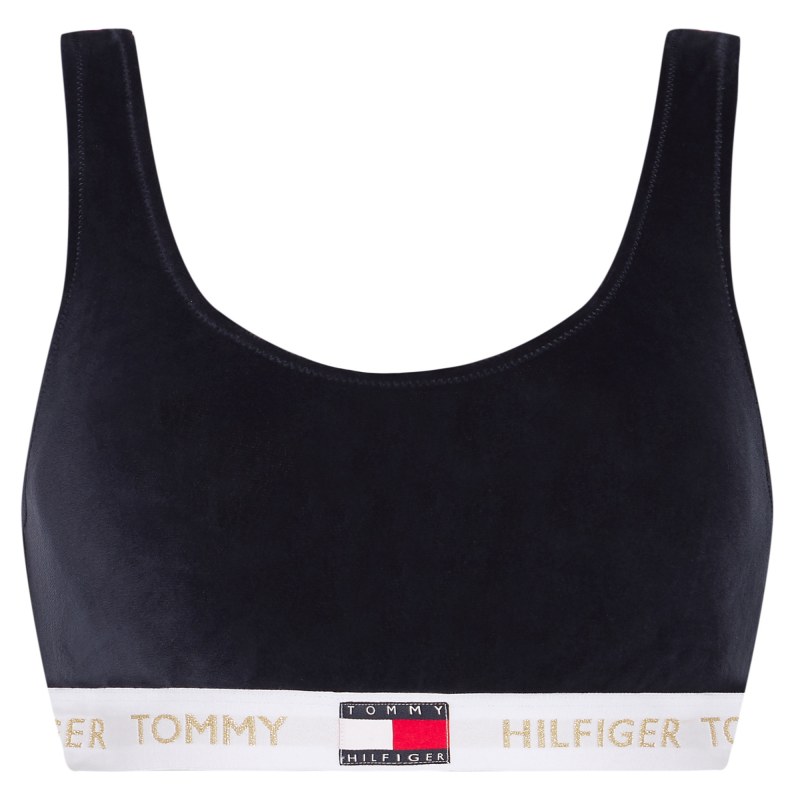 Dámská sportovní podprsenka Velour UW0UW02393-DW5 - Tommy Hilfiger Dámská sportovní podprsenka Velour UW0UW02393-DW5 - Tommy Hilfiger - Podprsenky