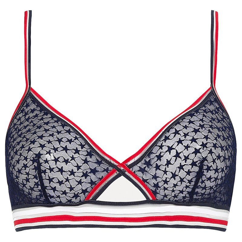 Dámská nevyztužená podprsenka Sheer Stripe UW0UW02762-DW5 - Tommy Hilfiger Dámská nevyztužená podprsenka Sheer Stripe UW0UW02762-DW5 - Tommy Hilfiger - Podprsenky