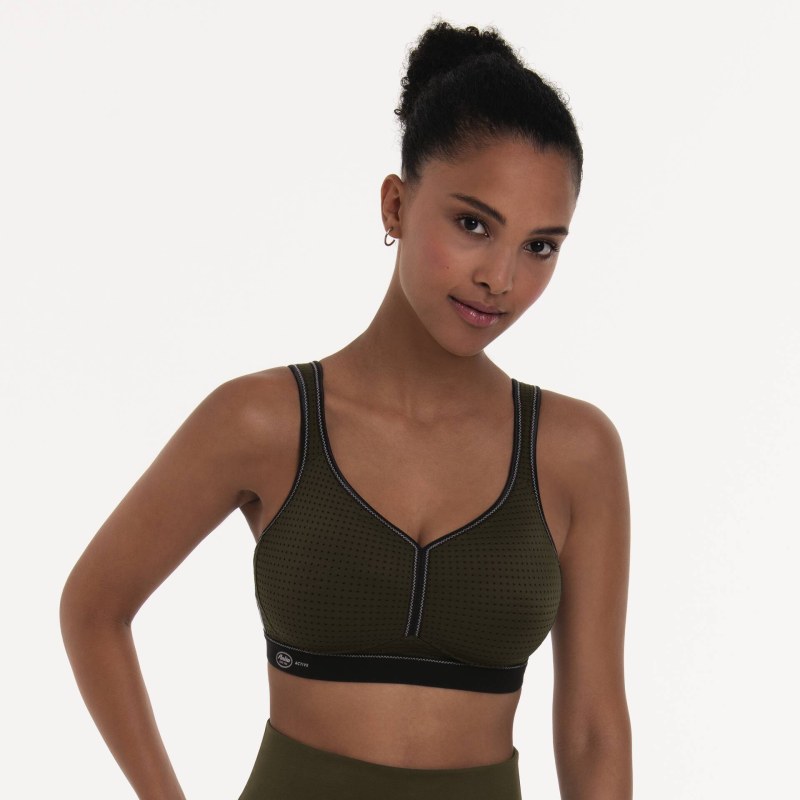 performance sportovní podprsenka moldovaná 5566 dark olive/black - Active performance sportovní podprsenka moldovaná 5566 dark olive/black - Active - Podprsenky
