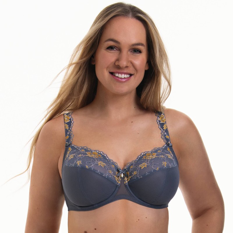 Colette podprsenka s kosticí Full Cup 5249 sky grey - RosaFaia - Podprsenky