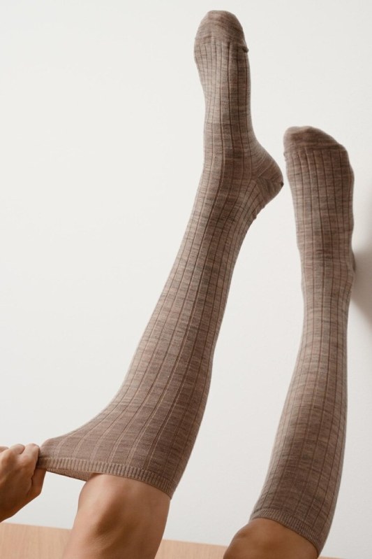 Dámské podkolenky MERINO WOOL s&nbsp;pruhem 130 - Punčochy a&nbsp;Podvazky podkolenky