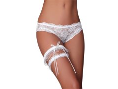 Elegantní podvazek Garter set white - LivCo CORSETTI FASHION