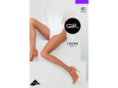 LAURA - Dámské polomatné punčocháče z lycry 40 DEN-6XXL