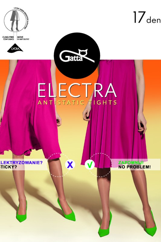 Hladké dámské punčochové kalhoty ELECTRA - 17 DEN (Antistatická lycra) - Punčochy a Podvazky punčochové kalhoty