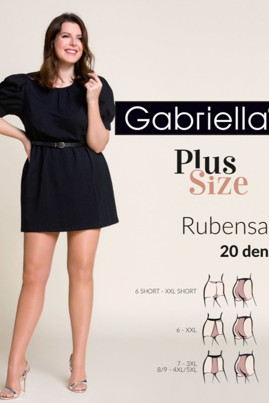 RUBENSA 6-SHORT punčocháče XXL