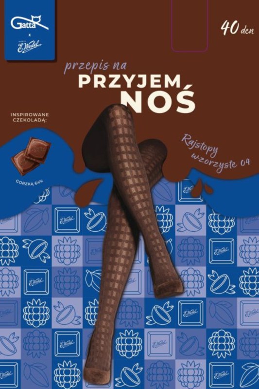 GATTA & WEDEL Punčocháče 40 den, vzor 04