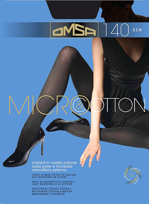 Dámské punčochové kalhoty Omsa Micro&Cotton 140 den - Punčochy a Podvazky punčochové kalhoty