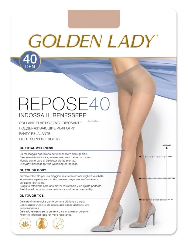 Dámské punčochové kalhoty Golden Lady Repose 2-5XL 40 den - Punčochy a Podvazky punčochové kalhoty