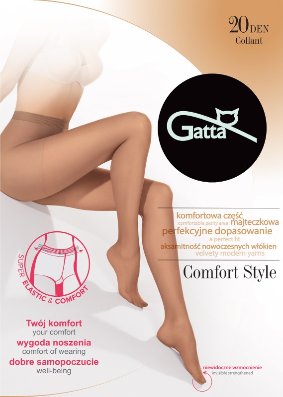 Dámské punčochové kalhoty Gatta Comfort Style 20 den 5-XL - Punčochy a Podvazky punčochové kalhoty