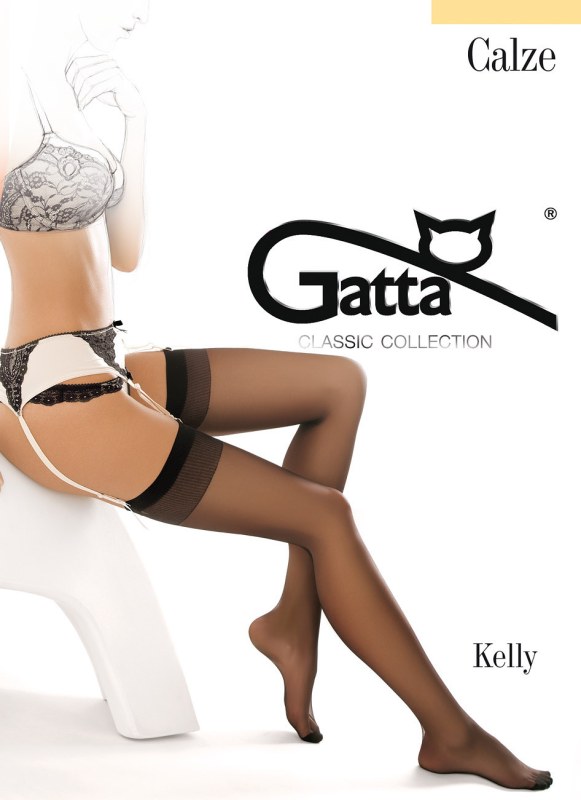 Dámské punčochy k podvazkovému pásu Gatta Kelly Stretch 15 den A´2 1-4