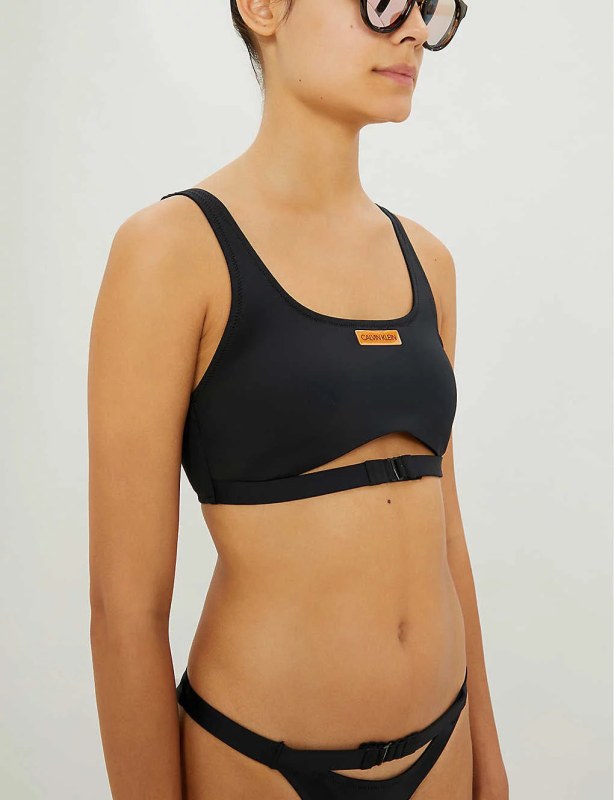 Vrchní díl plavek KW0KW00798-BEH černá - Calvin Klein