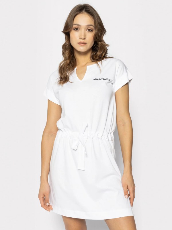Plážové šaty KW0KW01061-YCD bílá - Calvin Klein