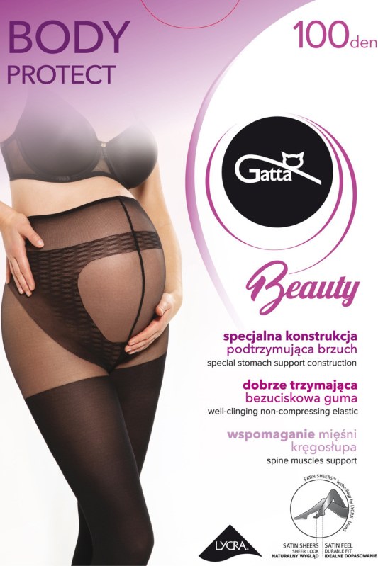Těhotenské punčochové kalhoty BODY PROTECT - 100 DEN - GATTA - Ženy Dámské spodní prádlo body