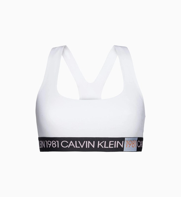 Podprsenka bez kostice QF5577E-100 bílá - Calvin Klein - Ženy Dámské spodní prádlo podprsenky bez kostice