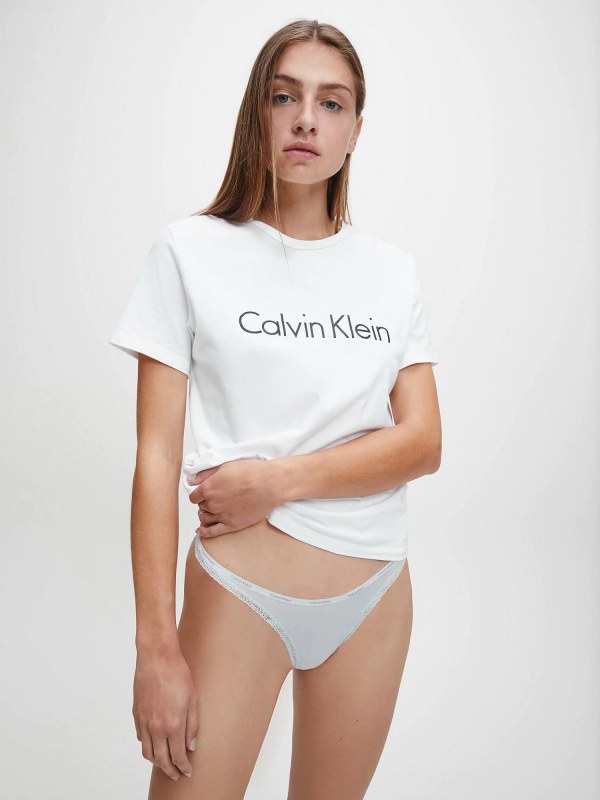 Tanga D3445E-8ZW modrá - Calvin Klein - Ženy Dámské spodní prádlo tanga