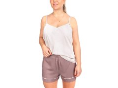 Dámské pyžamové kraťasy QS6449E-DVB hnědá - Calvin Klein