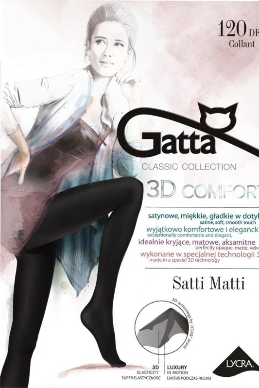 SATTI MATTI 120 - Punčochové kalhoty 3D 120 DEN - GATTA