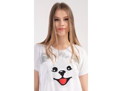 Dámská noční košile s&nbsp;krátkým rukávem Štěně 1