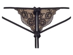 Tanga Peanut tarte V-7848 černá/béžová - Axami 1