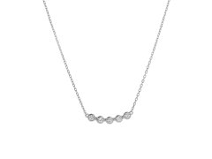 AGAIN Jewelry Blyštivý stříbrný náhrdelník s kubickými zirkony AJNA0014