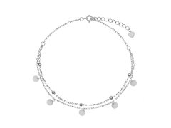 AGAIN Jewelry Dvojitý stříbrný náramek na kotník AJNH0002
