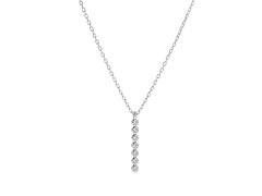 AGAIN Jewelry Elegantní stříbrný náhrdelník se zirkony AJNA0008 (řetízek, přívěsek)