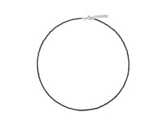 AGAIN Jewelry Korálkový náhrdelník z černého spinelu AJKNA008
