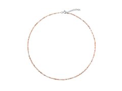 AGAIN Jewelry Korálkový náhrdelník z oranžového měsíčního kamene AJKNA001