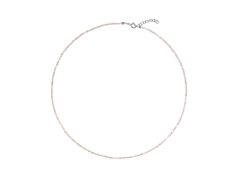 AGAIN Jewelry Korálkový náhrdelník z růžového křišťálu AJKNA002