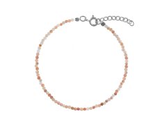 AGAIN Jewelry Korálkový náramek z oranžového měsíčního kamene AJKNR002