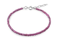 AGAIN Jewelry Minerální náramek z&nbsp;rubínu AJKNR014