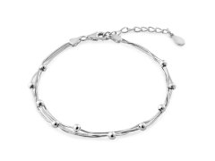 AGAIN Jewelry Trojitý stříbrný náramek pro ženy Hádek AJNR0023