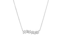 AGAIN Jewelry Krásný stříbrný náhrdelník s čirými zirkony AJNA0012