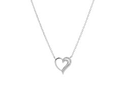 AGAIN Jewelry Něžný stříbrný náhrdelník Srdce AJNA0015 (řetízek, přívěsek)