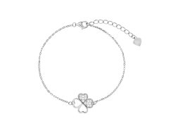 AGAIN Jewelry Oblíbený stříbrný náramek Čtyřlístek AJNR0018