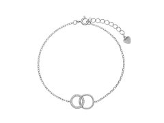 AGAIN Jewelry Stříbrný náramek s propojenými kroužky AJNR0003
