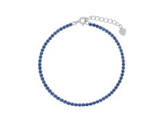 AGAIN Jewelry Tenisový stříbrný náramek s modrými kubickými zirkony AJNR0002
