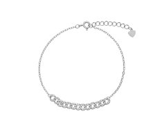 AGAIN Jewelry Trendy stříbrný náramek se zirkony AJNR0008