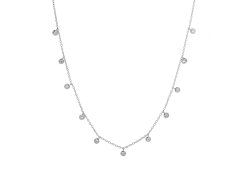 AGAIN Jewelry Třpytivý stříbrný náhrdelník s kubickými zirkony AJNA0033