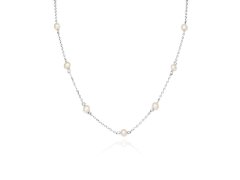 Agato Elegantní stříbrný náhrdelník s perlami AGS1584/47P