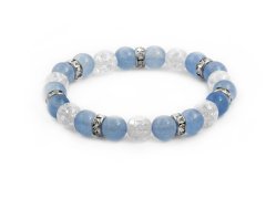 Agato Korálkový náramek z&nbsp;jadeitu a&nbsp;křišťálu MINK105/17