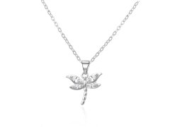 Agato Krásný stříbrný náhrdelník Vážka AGS1586/47 (řetízek, přívěsek)