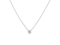 Agato Minimalistický stříbrný náhrdelník s čirým zirkonem AGS1561/47-W