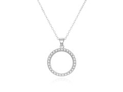 Agato Módní stříbrný náhrdelník Kroužek AGS1604/47 (řetízek, přívěsek)
