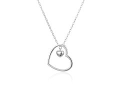 Agato Něžný stříbrný náhrdelník Srdíčko AGS1572/47