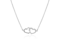 Agato Půvabný stříbrný náhrdelník se srdíčky AGS1499/47