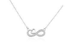 Agato Romantický stříbrný náhrdelník Infinity Love AGS1573/47