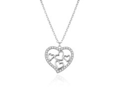 Agato Romantický stříbrný náhrdelník se srdíčky AGS1568/47